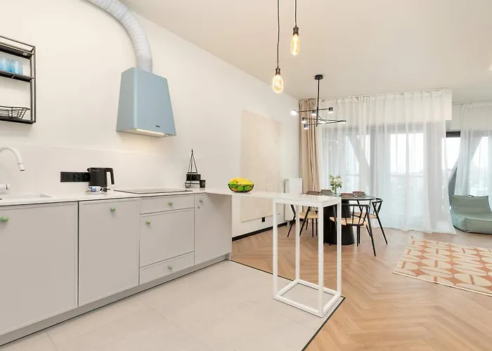 Nowoczesne Dla Dwojga, Balkon Z Widokiem Na Marine By Renters * 格但斯克