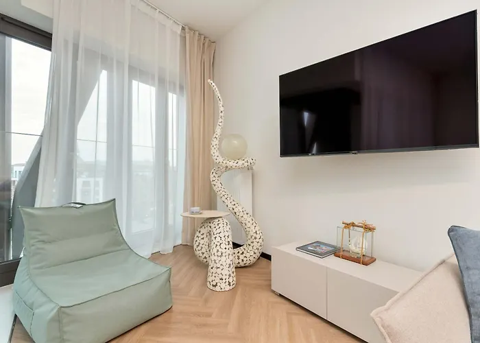 شقة Nowoczesne Dla Dwojga, Balkon Z Widokiem Na Marine By Renters *